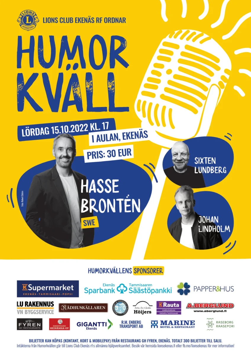 Humorkväll 2022 affisch