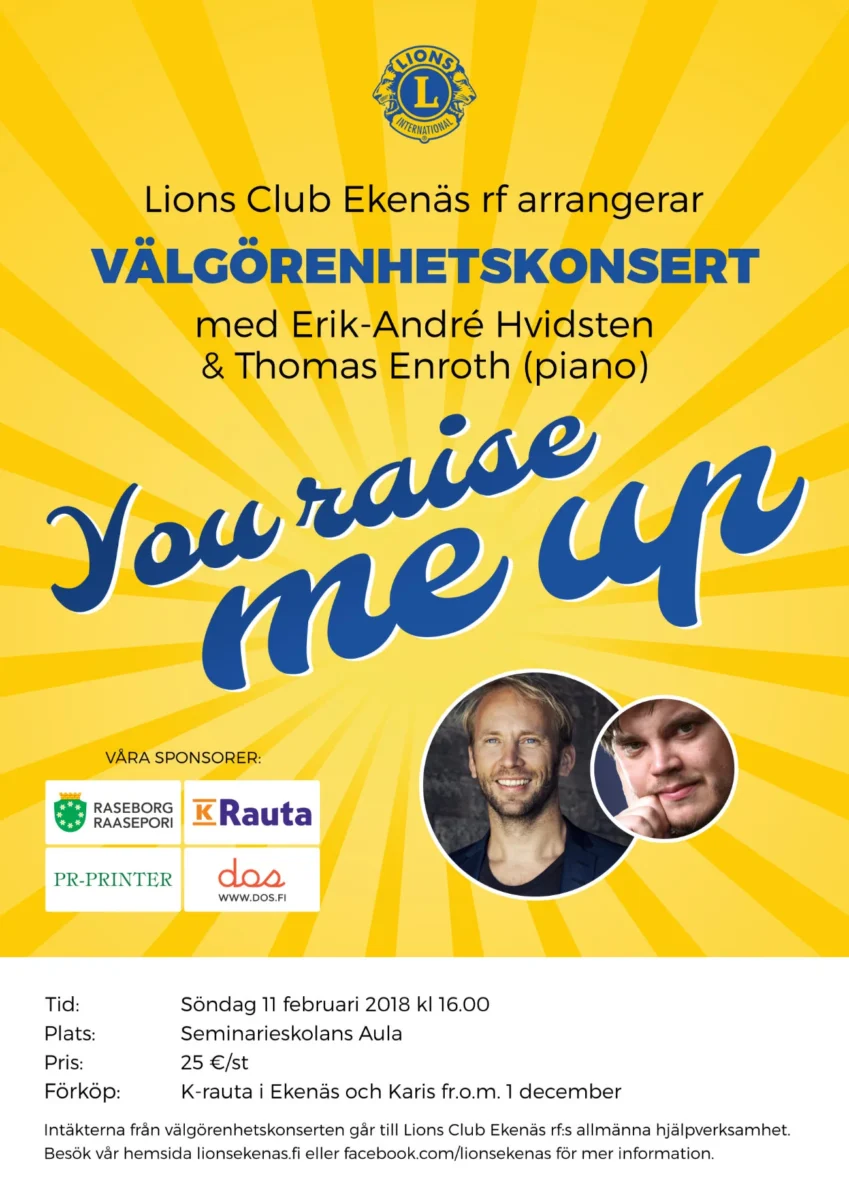 "You raise me up" affisch