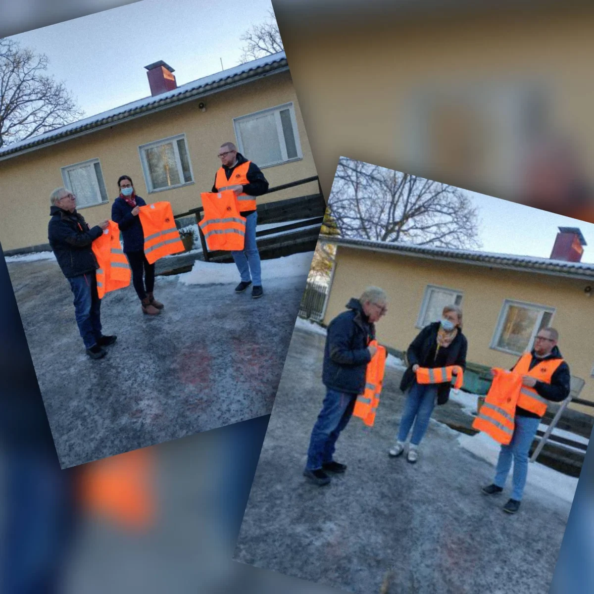 Lions Club Ekenäs och Lions Club Karis Karjaa donerar 100 st reflexvästar till dagverksamheten i Raseborg