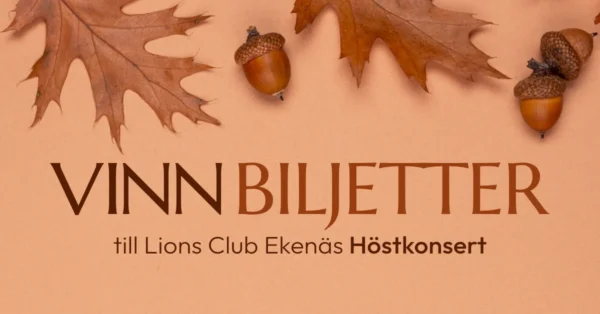 Vinn biljetter till Lions Club Ekenäs Höstkonsert söndag 26.10.2025 kl. 16! (bild: Jan Nieminen)