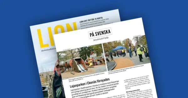 Artikel om Lejonparken i LION-tidningen i december 2025 (grafik: Jan N)